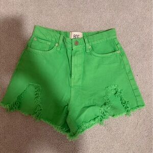 BDG Vibrant Green Jean A-Line Denim Shorts